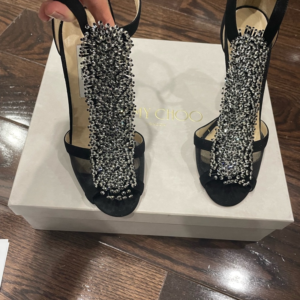 Jimmy Choo Suede Mesh Heels-38. Excellent condition. Worn once
